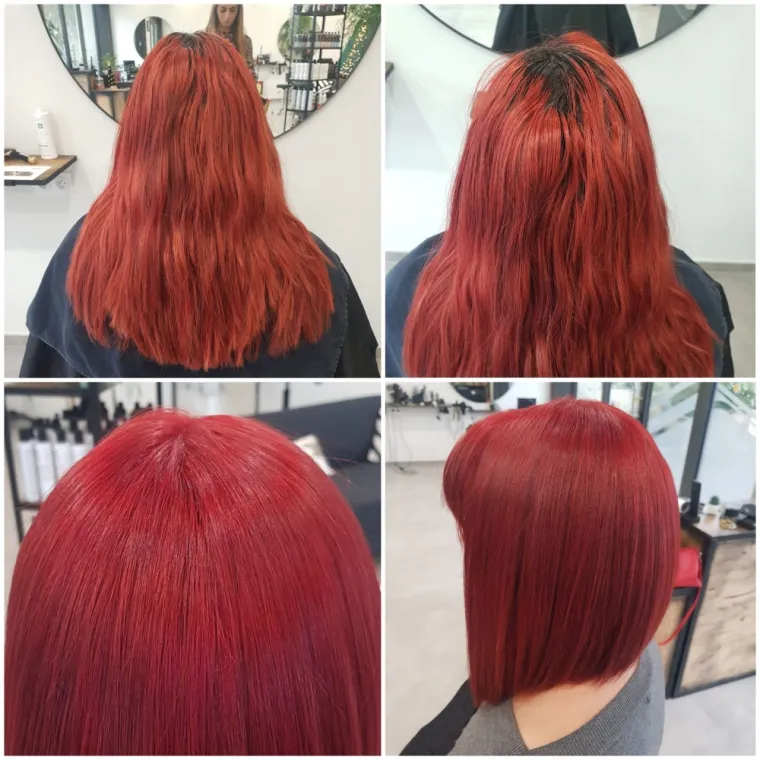 Coupe carré plongeant et couleur à Vézeronce-Curtin , Vézeronce-Curtin, Hair'mony