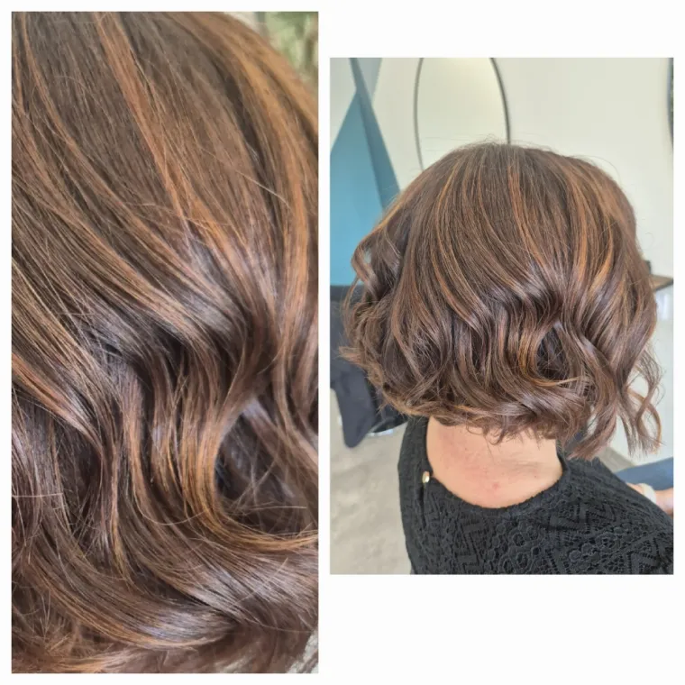Coloration marron avec balayage , Vézeronce-Curtin, Hair'mony